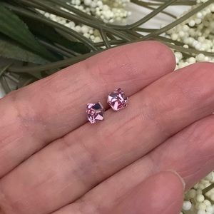 Pink Swarovski Crystal Stud Earrings